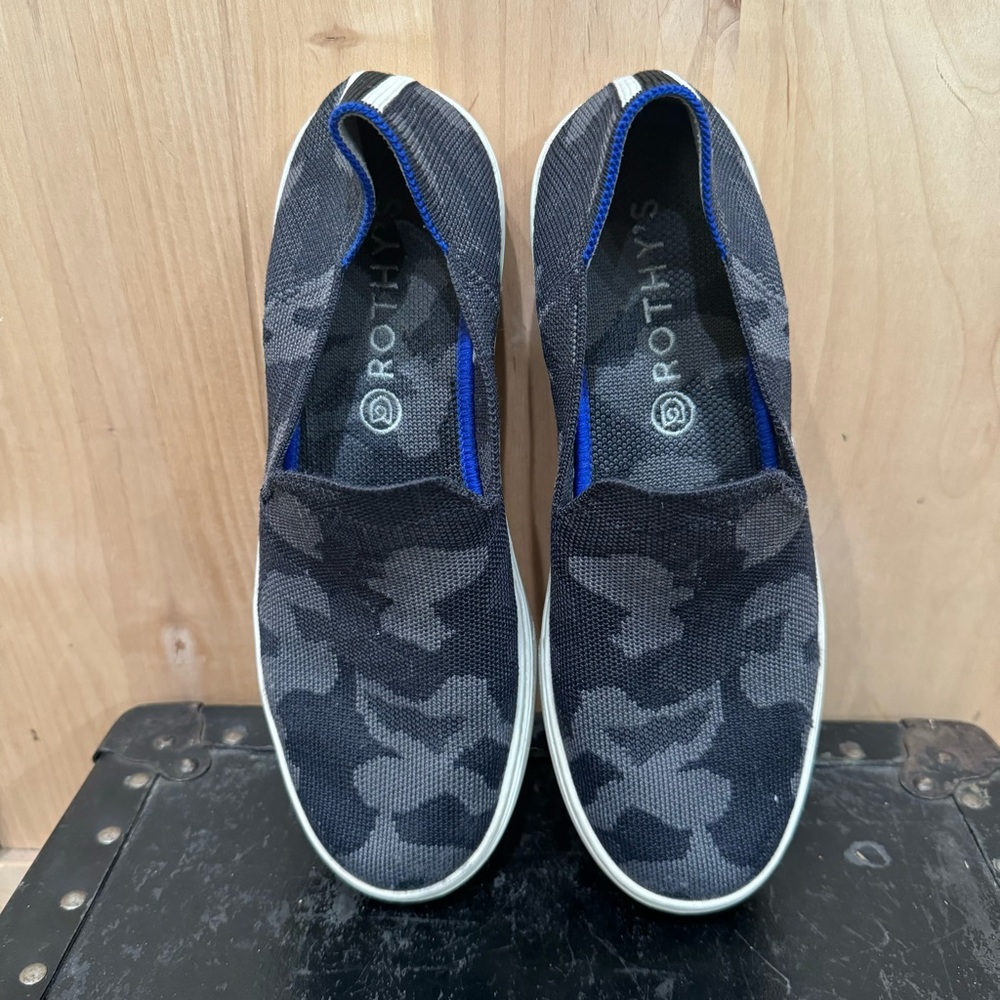 Rothy’s The Orginal Slip On Sneaker Size 8.5 Navy Camo - Picture 8 of 15